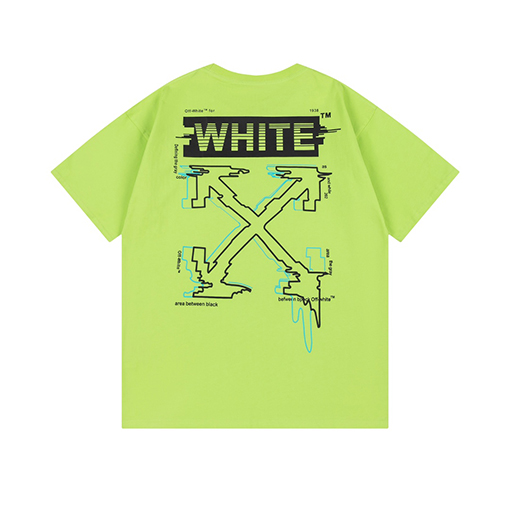 オフホワイトコピー 新しいルーズロゴプリント半袖Tシャツ