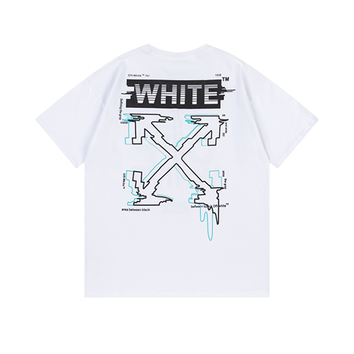 オフホワイトコピー 新しいルーズロゴプリント半袖Tシャツ