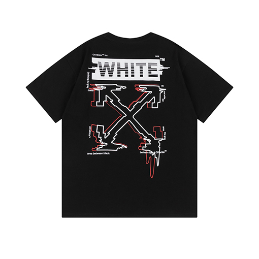 オフホワイトコピー 新しいルーズロゴプリント半袖Tシャツ