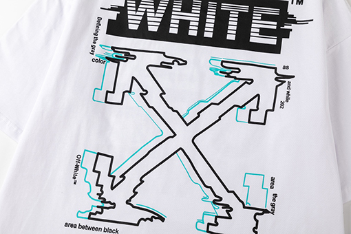 オフホワイトコピー 新しいルーズロゴプリント半袖Tシャツ