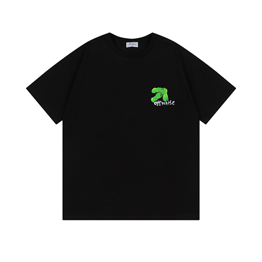 オフホワイト 新しいクラシックなゆったりとした半袖Tシャツ