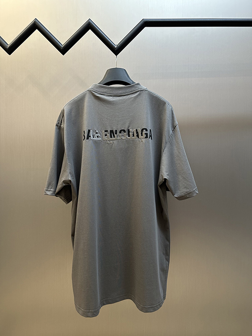 バレンシアガ 新しい配色のアルファベットプリント刺繍半袖Tシャツ