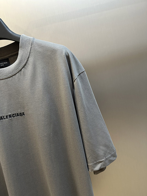 バレンシアガ 新しい配色のアルファベットプリント刺繍半袖Tシャツ