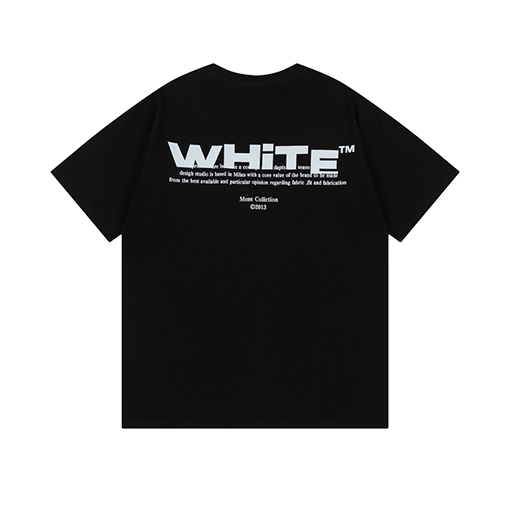 オフホワイト 新しいファッションルーズバージョンの半袖Tシャツ