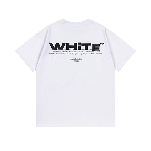 オフホワイト 新しいファッションルーズバージョンの半袖Tシャツ