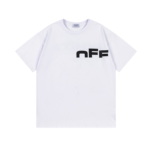 オフホワイト 新しいファッションルーズバージョンの半袖Tシャツ
