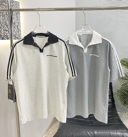 アレキサンダーワン 発泡スタイリッシュな半袖ポロシャツ