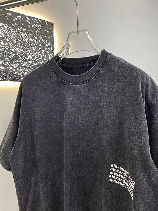 アレキサンダーワン クラシックな炒め色の半袖Tシャツ