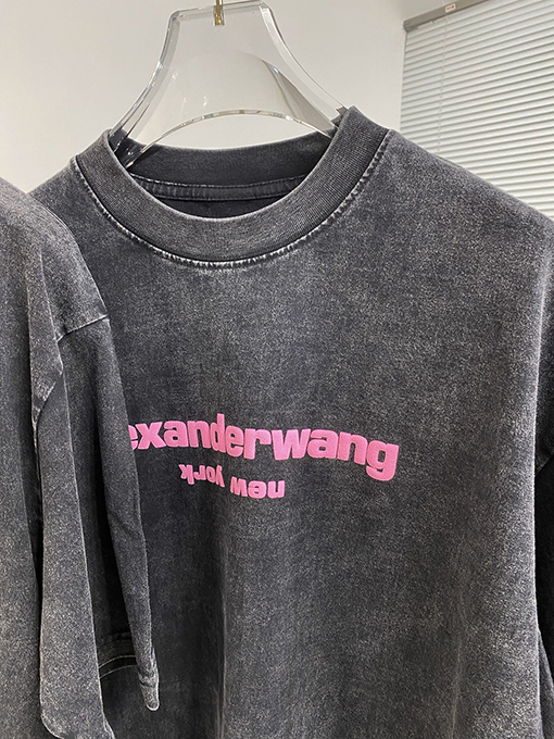 アレキサンダーワン 塩を炒めて水を洗う半袖Tシャツ