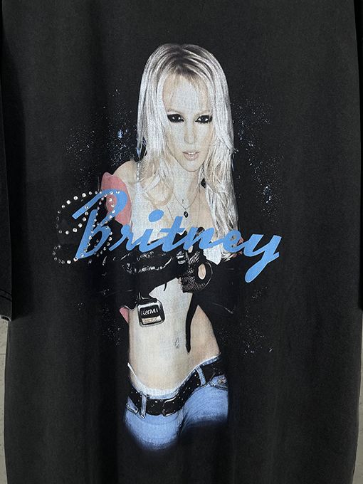 バレンシアガスーパーコピー 前後シートストレートプリントホットドリル古い半袖Tシャツ