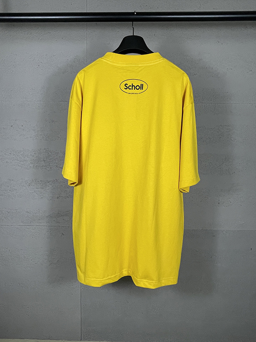 バレンシアガ パリのコラボレーションSchollプリント半袖Tシャツ