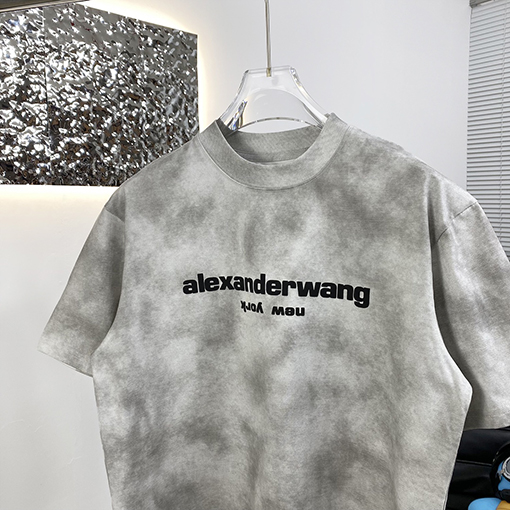 アレキサンダーワン 新しい炒め塩は古い洗水半袖Tシャツ