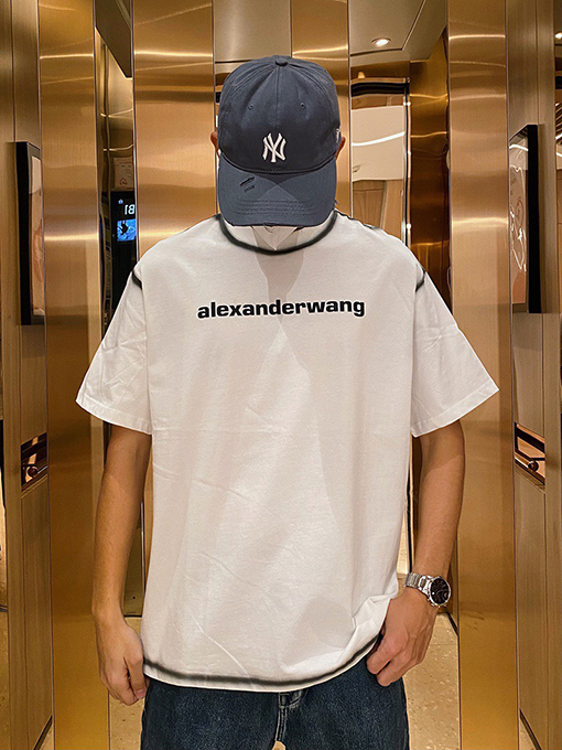 アレキサンダーワンコピー 新しい文字立体インクジェットデザイン半袖Tシャツ