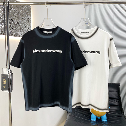 アレキサンダーワンコピー 新しい文字立体インクジェットデザイン半袖Tシャツ