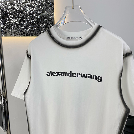 アレキサンダーワンコピー 新しい文字立体インクジェットデザイン半袖Tシャツ