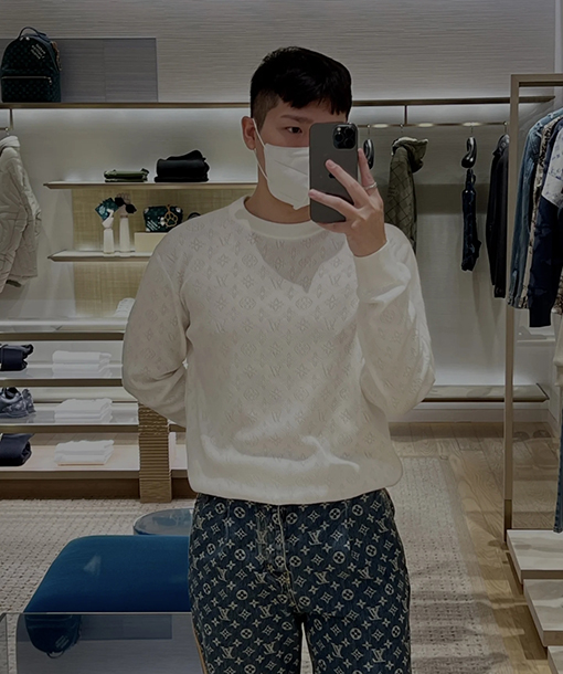 ルイヴィトン ファッションレース長袖ニット