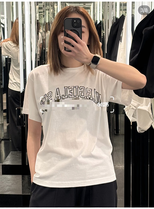 マルタンマルジェラスーパーコピー 古着ファッション英数字プリント半袖Tシャツ