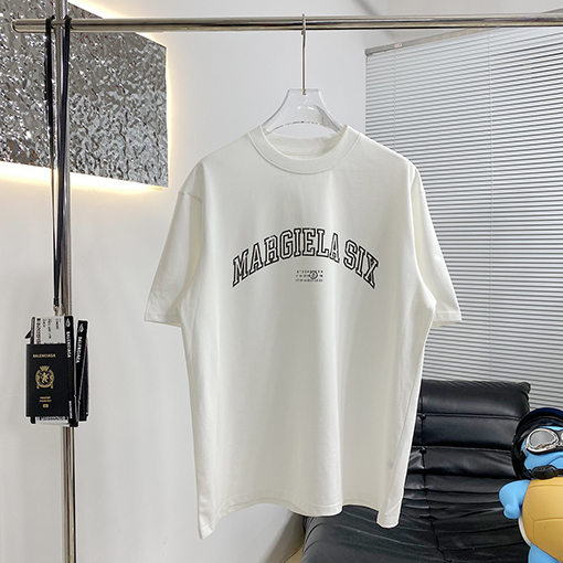 マルタンマルジェラスーパーコピー 古着ファッション英数字プリント半袖Tシャツ