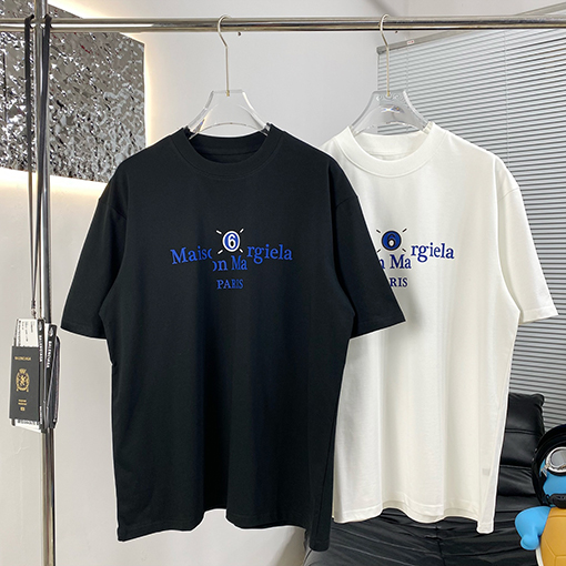 マルタンマルジェラ 新しいロゴプリント半袖Tシャツ