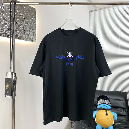 マルタンマルジェラ 新しいロゴプリント半袖Tシャツ