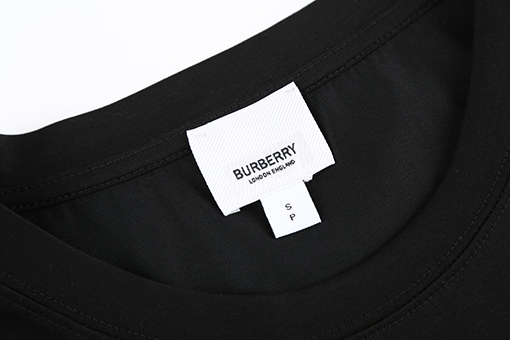 バーバリー 新しいポケットストライプシルクコットン半袖Tシャツ