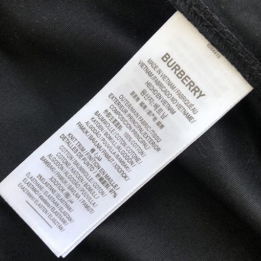 バーバリー 新しいポケットストライプシルクコットン半袖Tシャツ