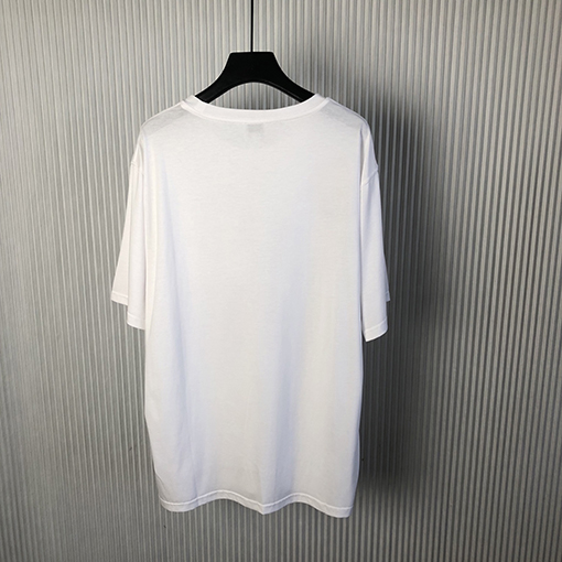 バーバリー 新しいポケットストライプシルクコットン半袖Tシャツ