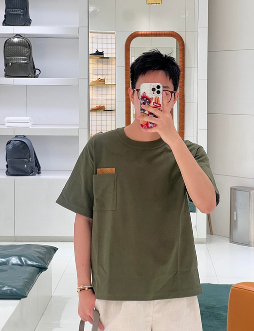 ボッテガヴェネタ 新しいコットンニット半袖Tシャツ
