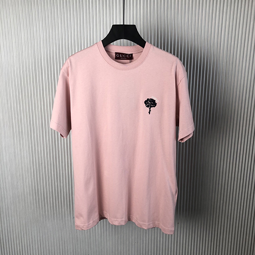 グッチコピー 新しい刺繍ニット綿半袖Tシャツ