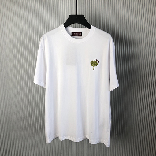 グッチコピー 新しい刺繍ニット綿半袖Tシャツ