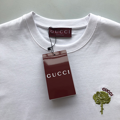 グッチコピー 新しい刺繍ニット綿半袖Tシャツ