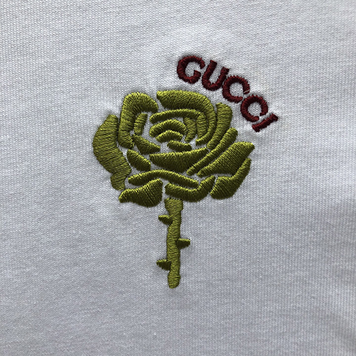 グッチコピー 新しい刺繍ニット綿半袖Tシャツ