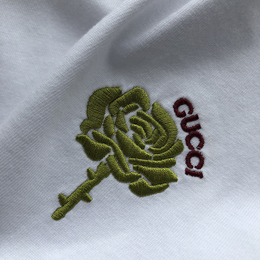 グッチコピー 新しい刺繍ニット綿半袖Tシャツ