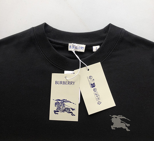 バーバリー 新しい馬術騎士バッジ綿半袖Tシャツ
