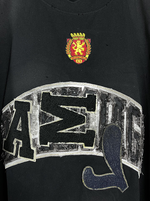 バレンシアガ古い磨かれた塗装半袖Tシャツ