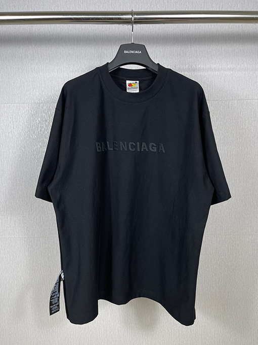 バレンシアガコピークラシック文字刺繍半袖Tシャツ