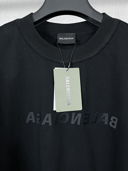 バレンシアガコピークラシック文字刺繍半袖Tシャツ