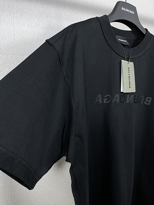 バレンシアガコピークラシック文字刺繍半袖Tシャツ