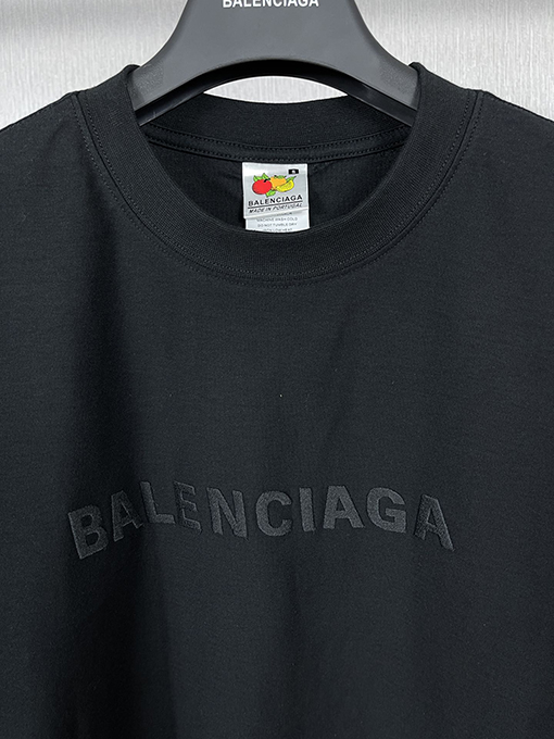 バレンシアガコピークラシック文字刺繍半袖Tシャツ