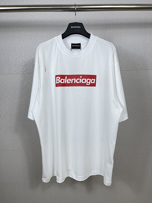 バレンシアガプリント半袖Tシャツ