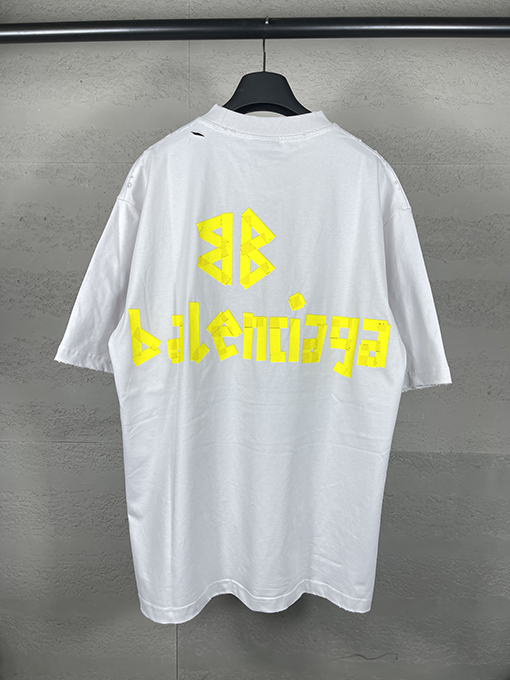 バレンシアガスーパーコピー古い半袖Tシャツ