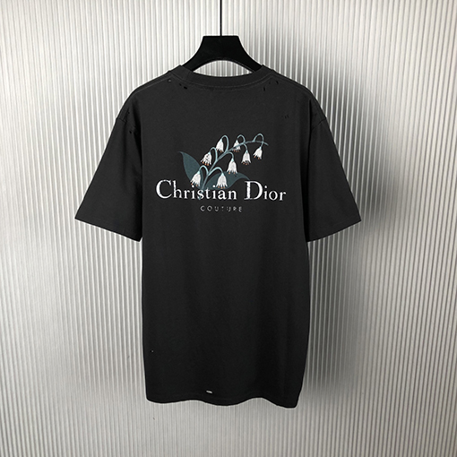 ディオール新しいスズランプリント半袖Tシャツ