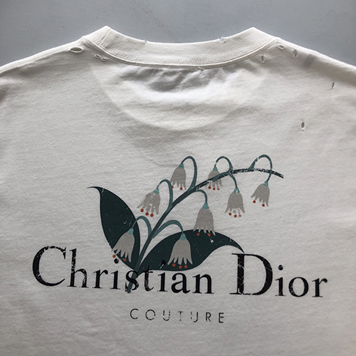 ディオール新しいスズランプリント半袖Tシャツ