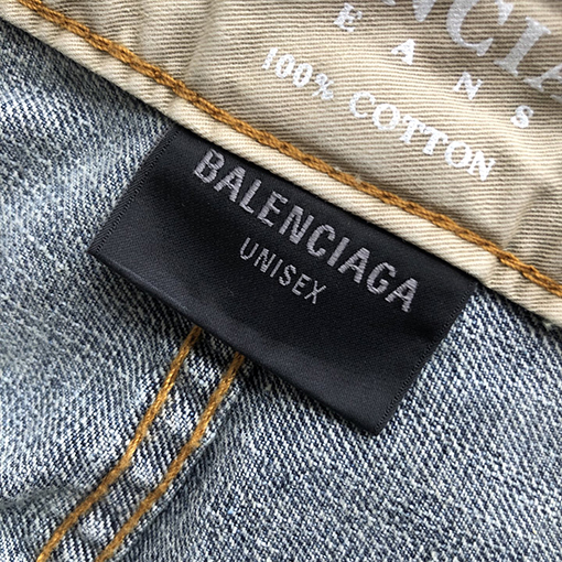 バレンシアガ新しいBaggyダークブルーデニムパンツ