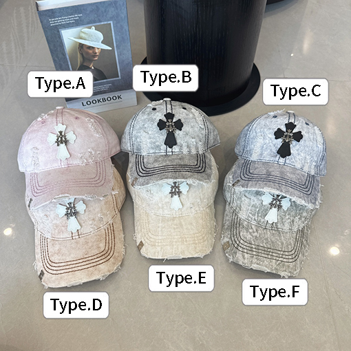 クロムハーツコピー破れた水洗いベースボールキャップ
