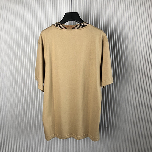 バーバリー チェック柄のコットン半袖Tシャツ
