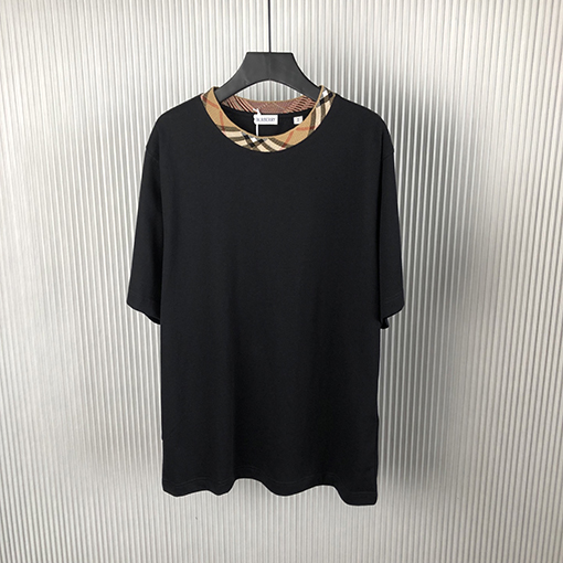バーバリー チェック柄のコットン半袖Tシャツ