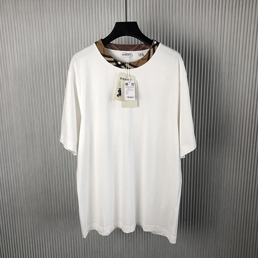 バーバリー チェック柄のコットン半袖Tシャツ