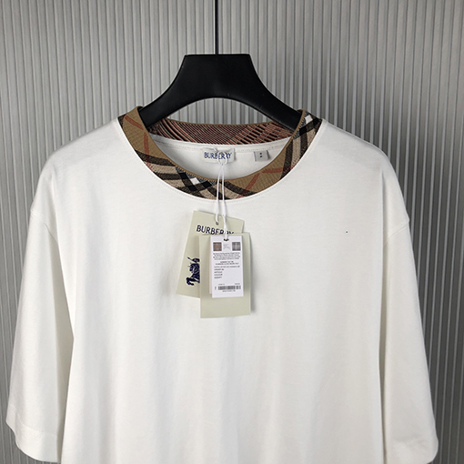 バーバリー チェック柄のコットン半袖Tシャツ