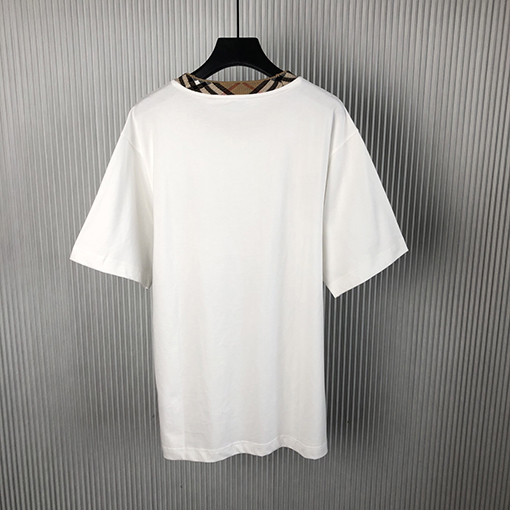 バーバリー チェック柄のコットン半袖Tシャツ
